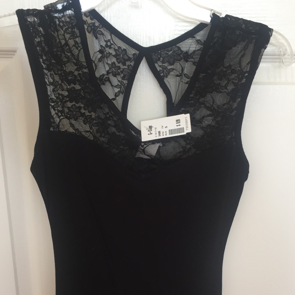NEW black lace top